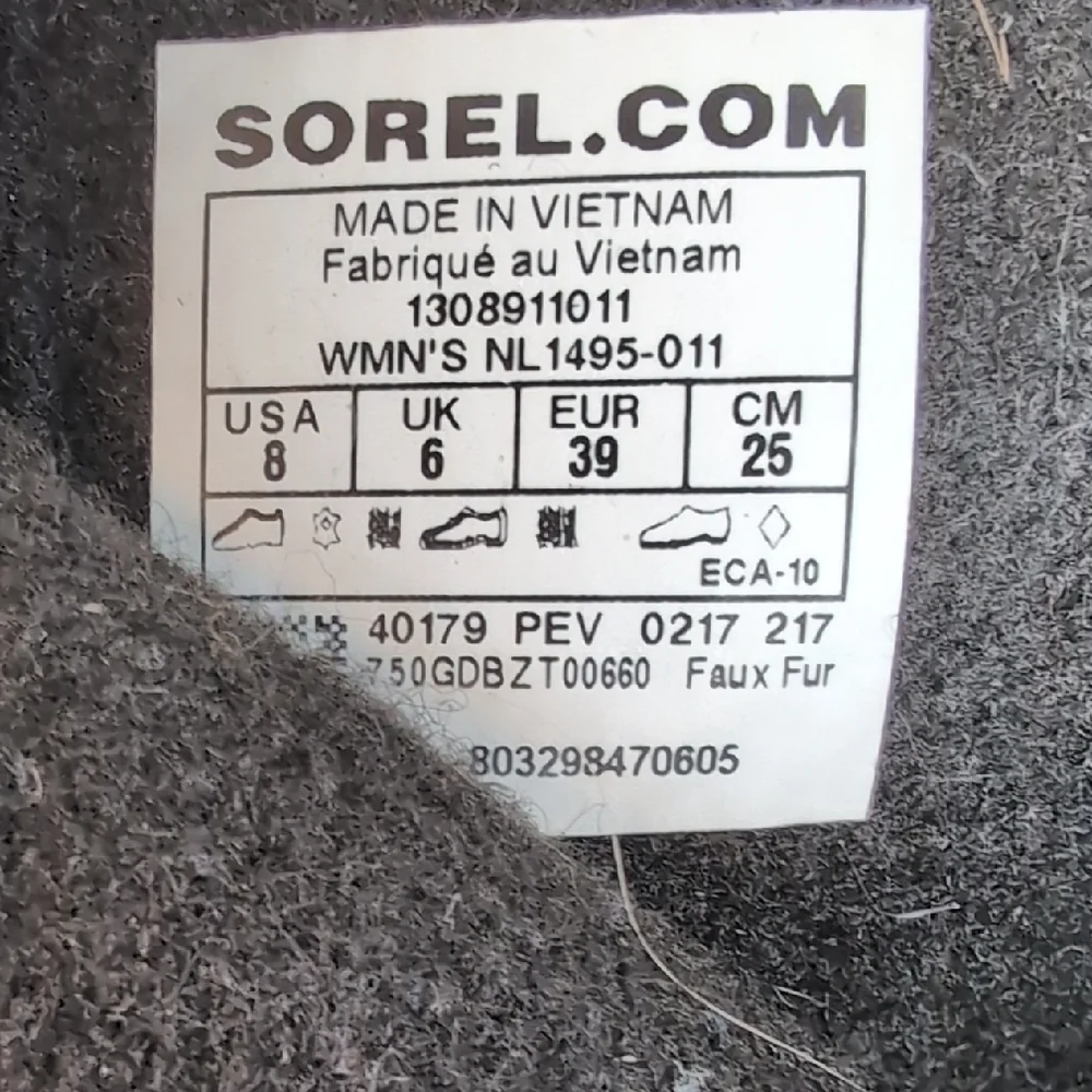 Sorel Black Waterproof Lace-Up Boots Women Size 8 - Picture 9 of 9